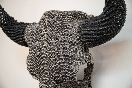 Bike Chain Bison Skull Detail